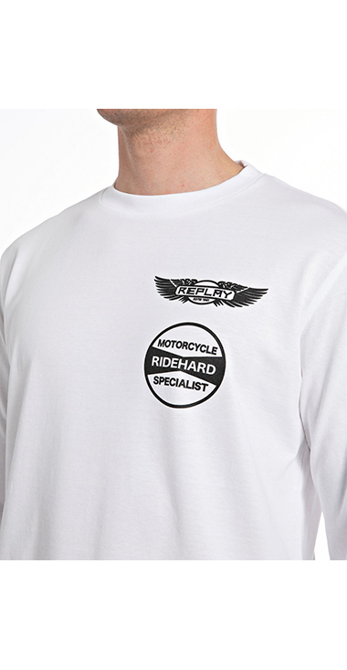 オープンエンドジャージーモーターサイクルロングTシャツ 詳細画像
